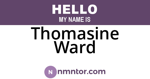 Thomasine Ward