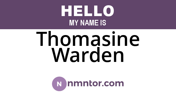 Thomasine Warden