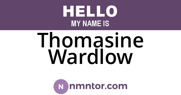 Thomasine Wardlow