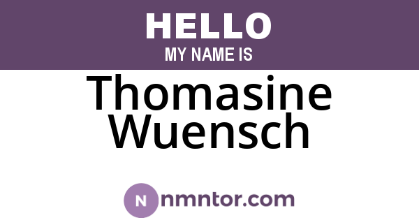 Thomasine Wuensch