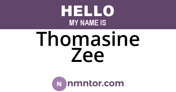 Thomasine Zee