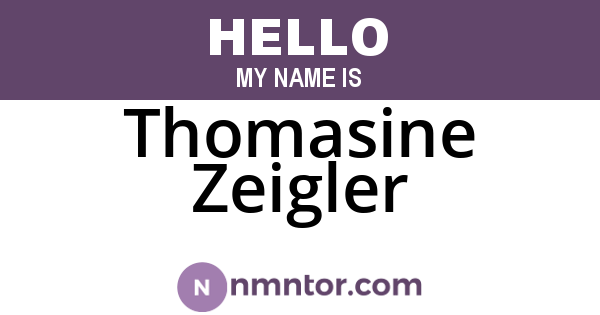 Thomasine Zeigler