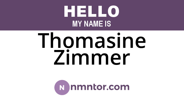 Thomasine Zimmer