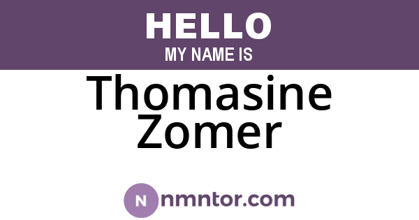 Thomasine Zomer