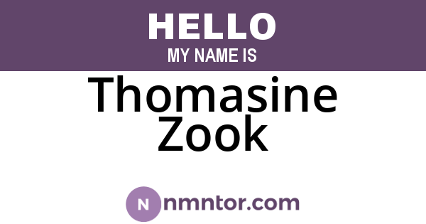 Thomasine Zook