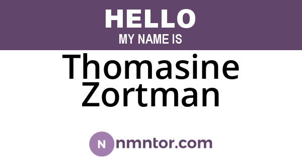 Thomasine Zortman