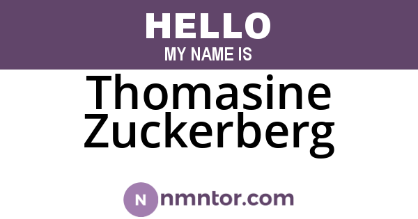 Thomasine Zuckerberg
