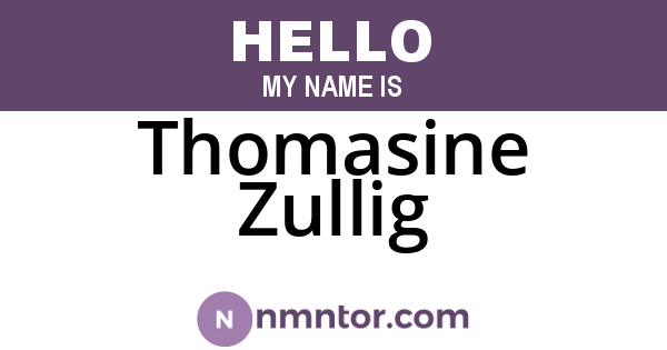 Thomasine Zullig