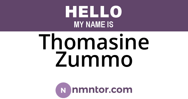 Thomasine Zummo