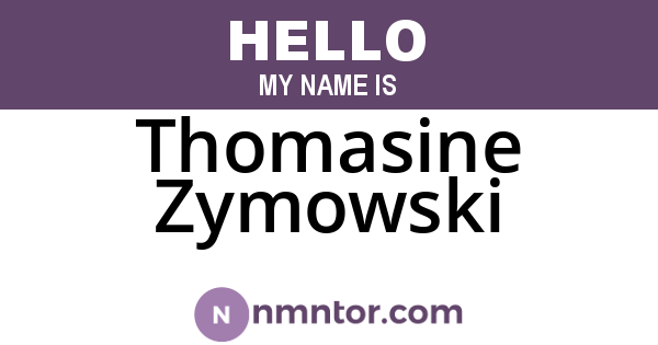 Thomasine Zymowski