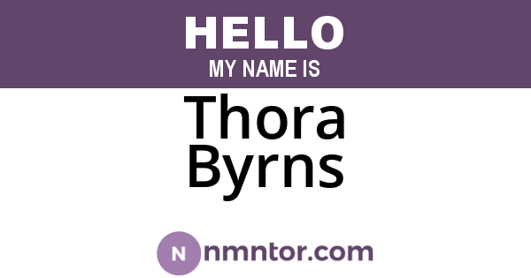 Thora Byrns