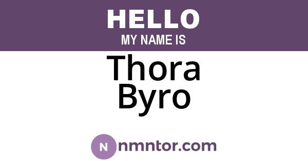Thora Byro