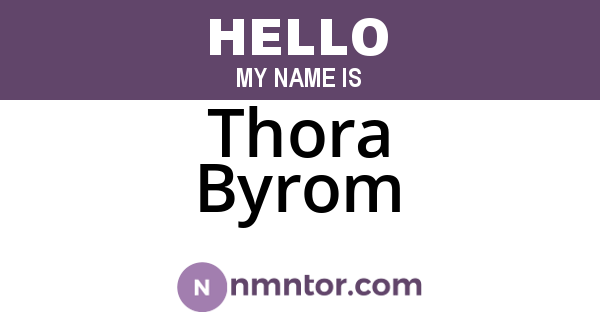 Thora Byrom