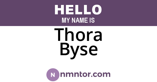 Thora Byse