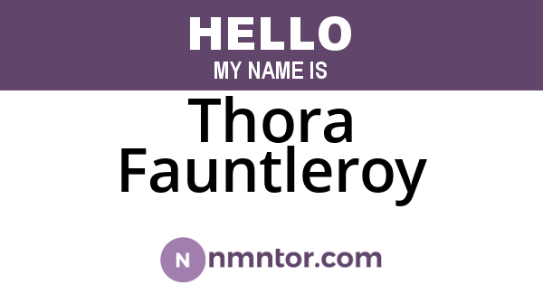 Thora Fauntleroy