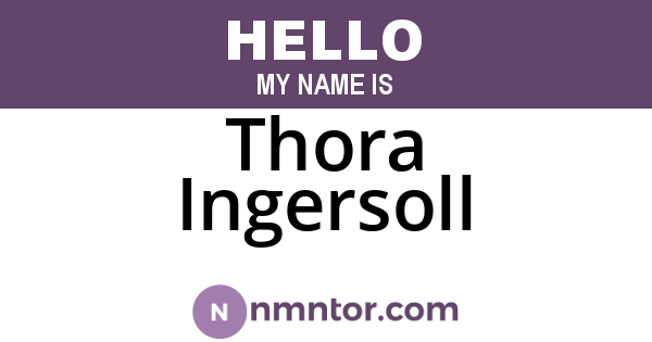 Thora Ingersoll