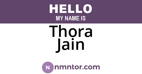 Thora Jain