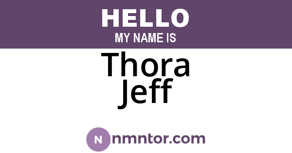 Thora Jeff