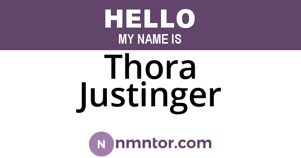 Thora Justinger