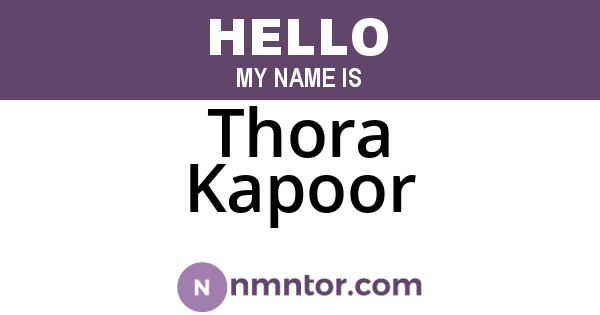 Thora Kapoor