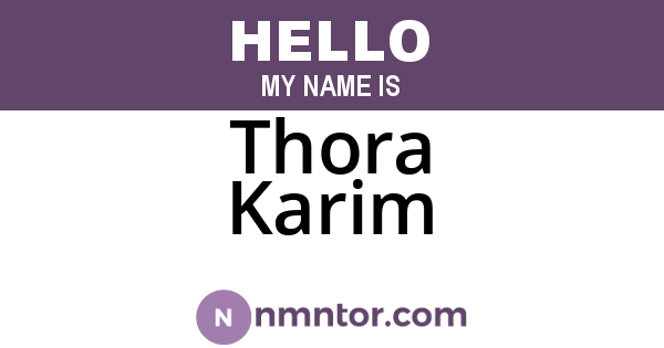 Thora Karim