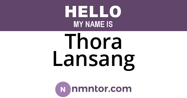 Thora Lansang
