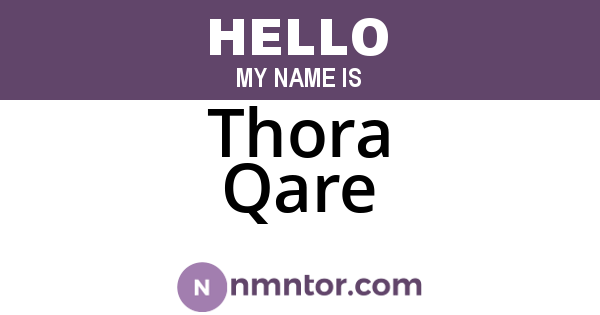 Thora Qare