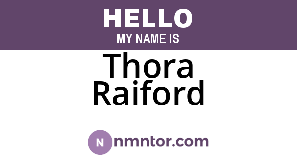 Thora Raiford