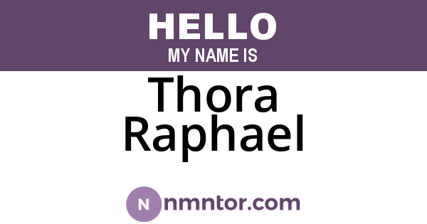 Thora Raphael
