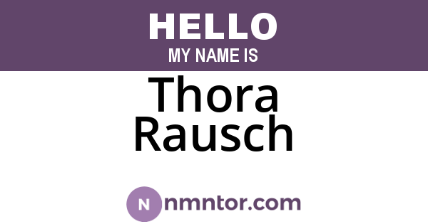 Thora Rausch