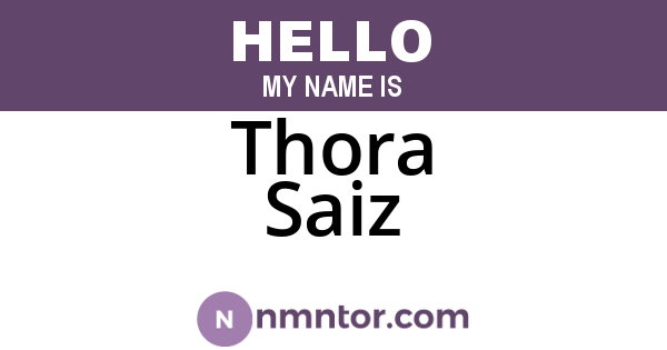 Thora Saiz