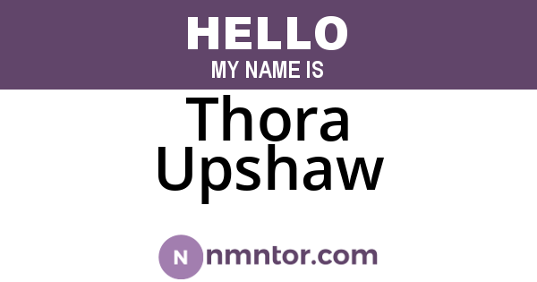 Thora Upshaw