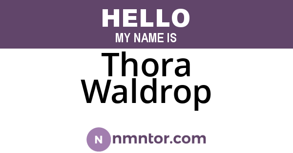 Thora Waldrop