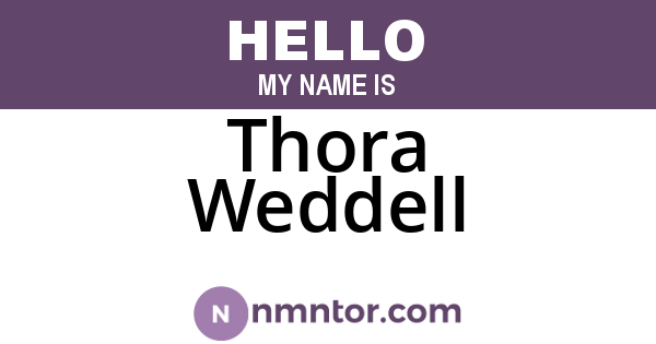 Thora Weddell