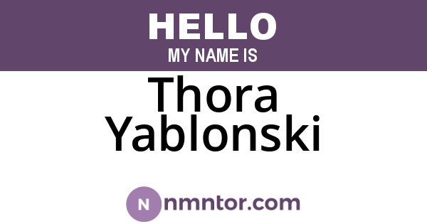 Thora Yablonski
