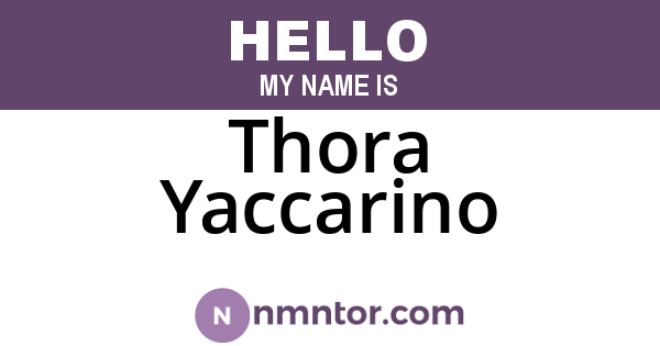 Thora Yaccarino