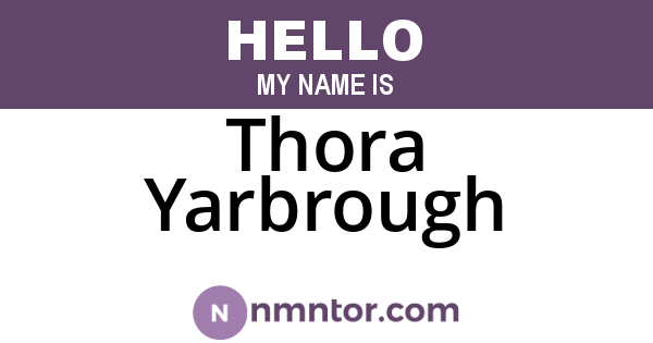Thora Yarbrough