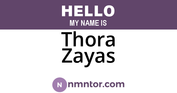 Thora Zayas