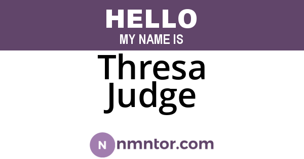 Thresa Judge
