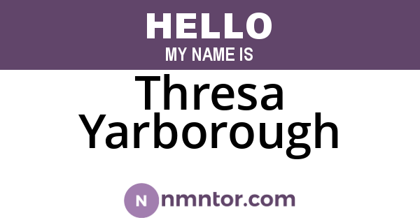 Thresa Yarborough