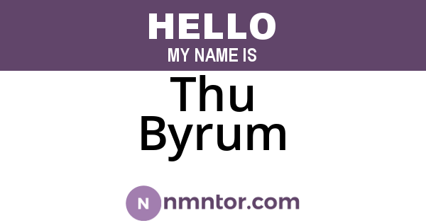Thu Byrum