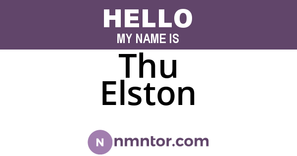 Thu Elston