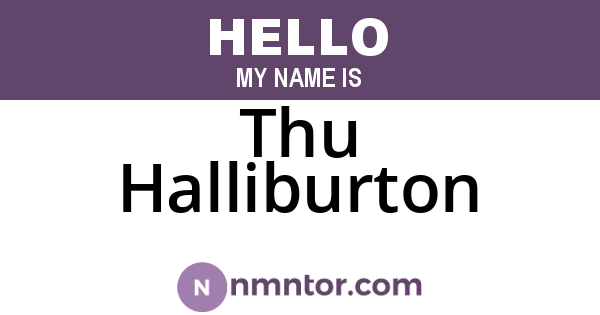 Thu Halliburton