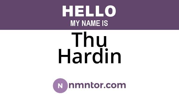 Thu Hardin