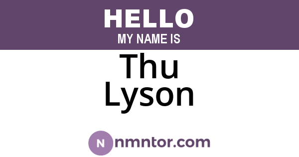 Thu Lyson