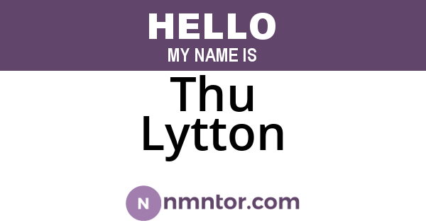Thu Lytton