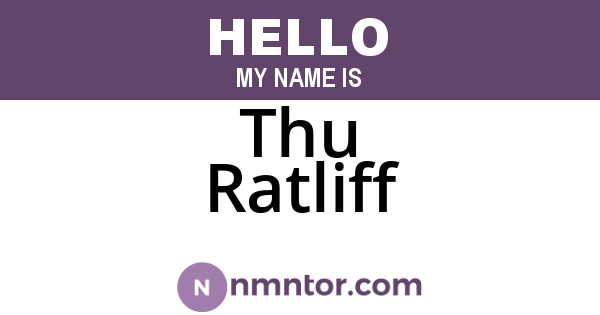 Thu Ratliff