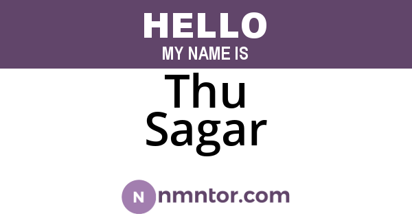 Thu Sagar