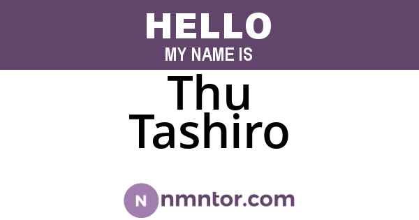Thu Tashiro