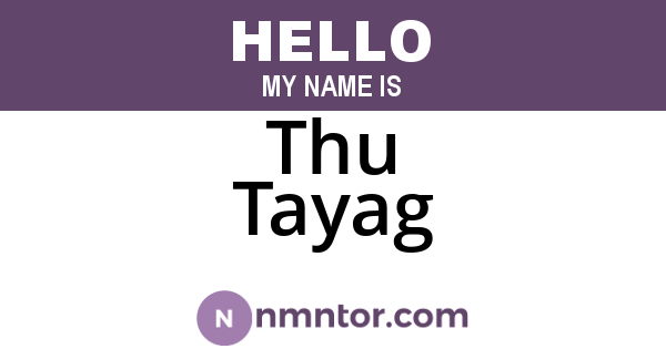 Thu Tayag